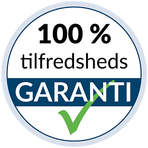 100 % tilfredshedsgaranti | Meddel mig inden for 60 dage, og få udbedret hvad du ikke er meget tilfreds med. Er du fortsat ikke meget tilfreds derefter, får du pengene igen.