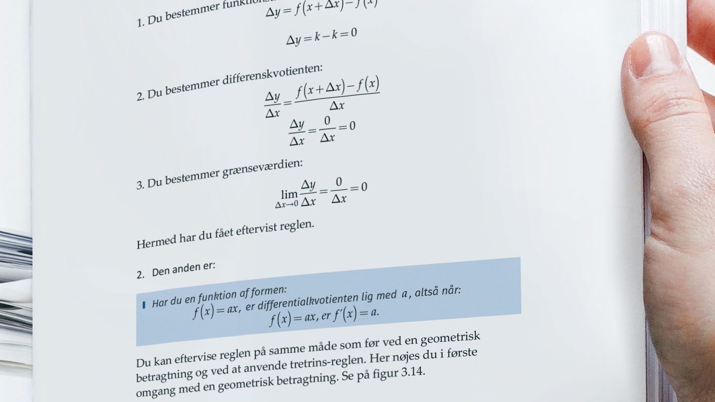 Word formler i en bog: Teknisk Matematik 2.