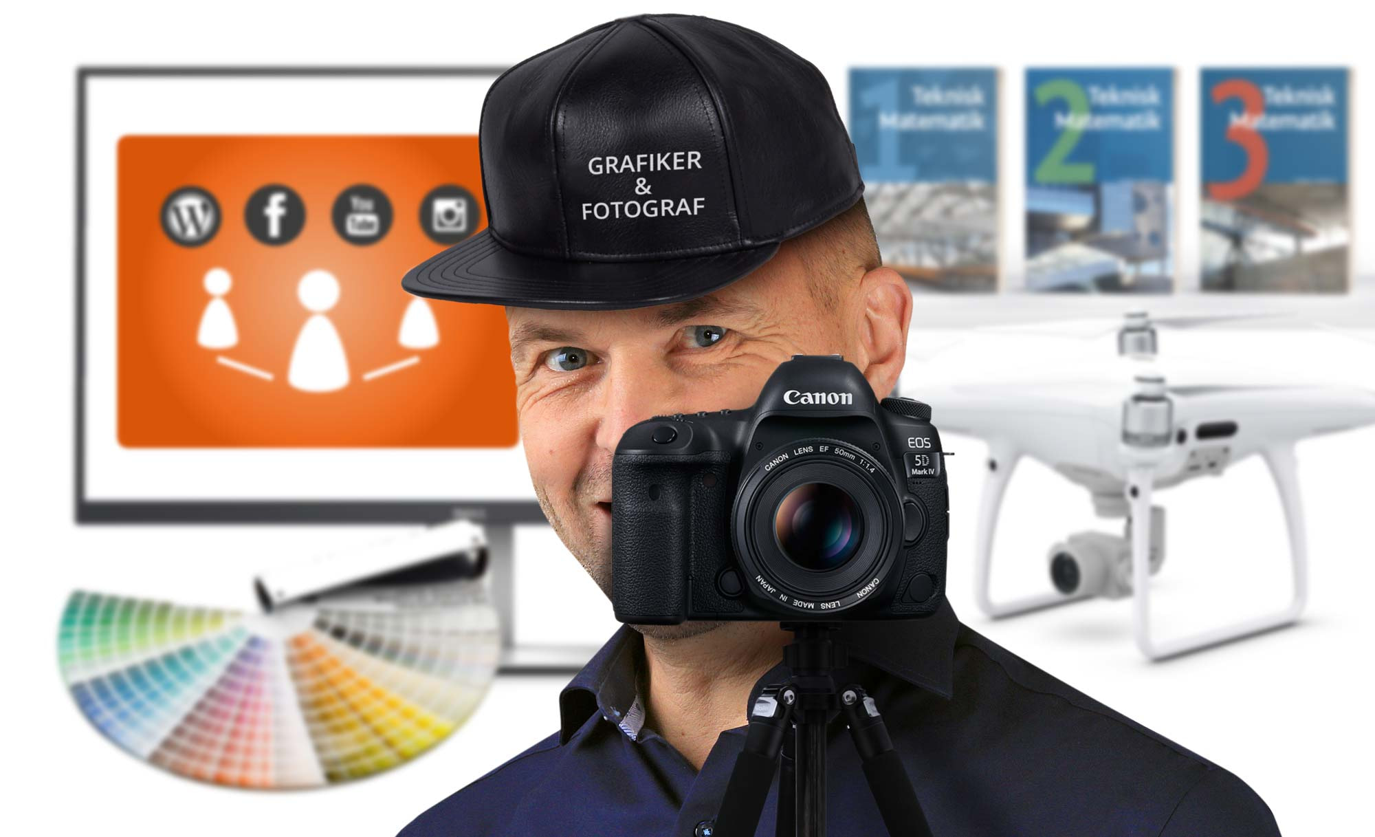 Grafiker & fotograf | Een kasket, men flere kasketter på = flere fordele for dig.